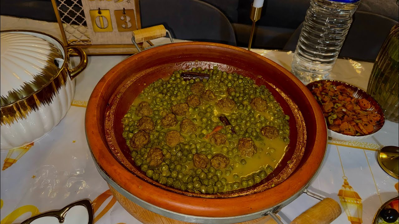 طاجين جلبانة بالكفتة 😍 #اكسبلور #عشاءلذيذ #رمضان 