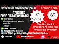 DICT- 69 || 85-90 WPM || UPSSSC STENO/ UPSI/ASI/AHC TARGETED FREE DICTATION BATCH || DAILY DICTATION