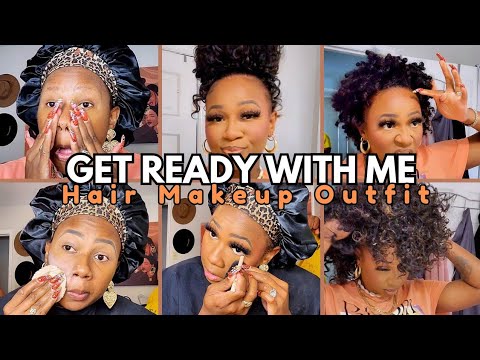 GET READY WITH ME : Hair Makeup and Outfit - YouTube