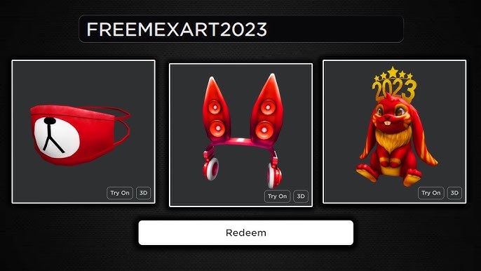 3 NEW Roblox PROMO CODES 2023 All FREE ROBUX Items in JANUARY + EVENT All  Free Items on Roblox 