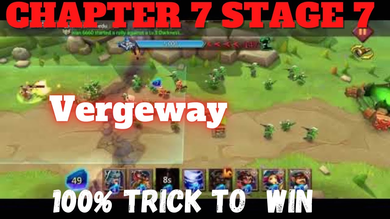 Lord mobile vergeway chapter 7 stage 7 |vergeway 7-7 easily completed |How to complete vergeway 7-7