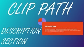 Clip path description section using HTML and CSS