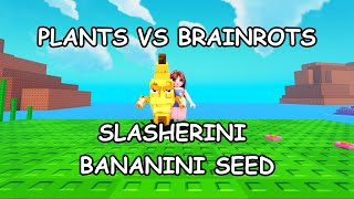Slasherini Seed Test - This Damage SHOCKED Me! How to Use Slasherini Bananini in Plants vs Brainrots
