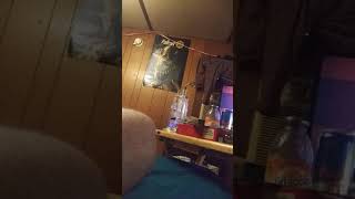 Taking a dab out of my new Oss 2 tier double perc bong with recycler.