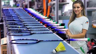 Badminton Factory 2024: Rackets & Shuttlecock Production line Manufacturing process