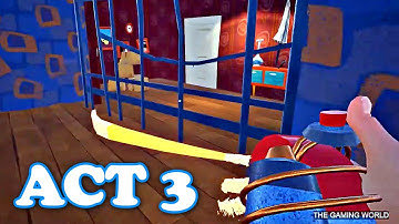 HELLO NEIGHBOR - Act 3 SpeedRun Walkthrough | All Keys, Doors & Mini-Games
