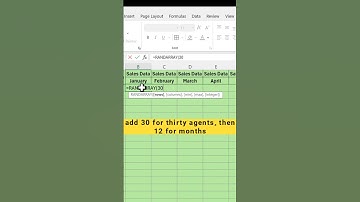 Generate Random Sales Targets in Excel with RANDARRAY!  #excel #excelshortcuts #viralshort2025
