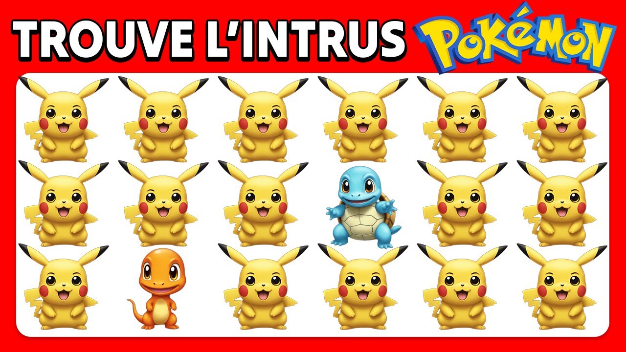 Trouve L'INTRUS spécial POKÉMON | Facile à Impossible ⚡🧢