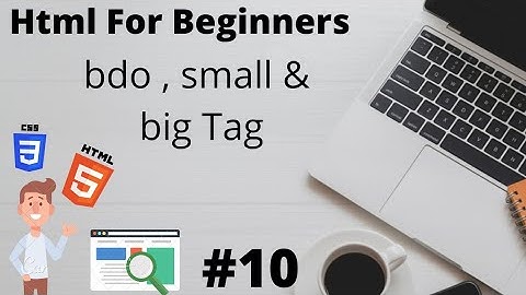 bdo,small and big tag in html | #lecture 10 | Html for beginners