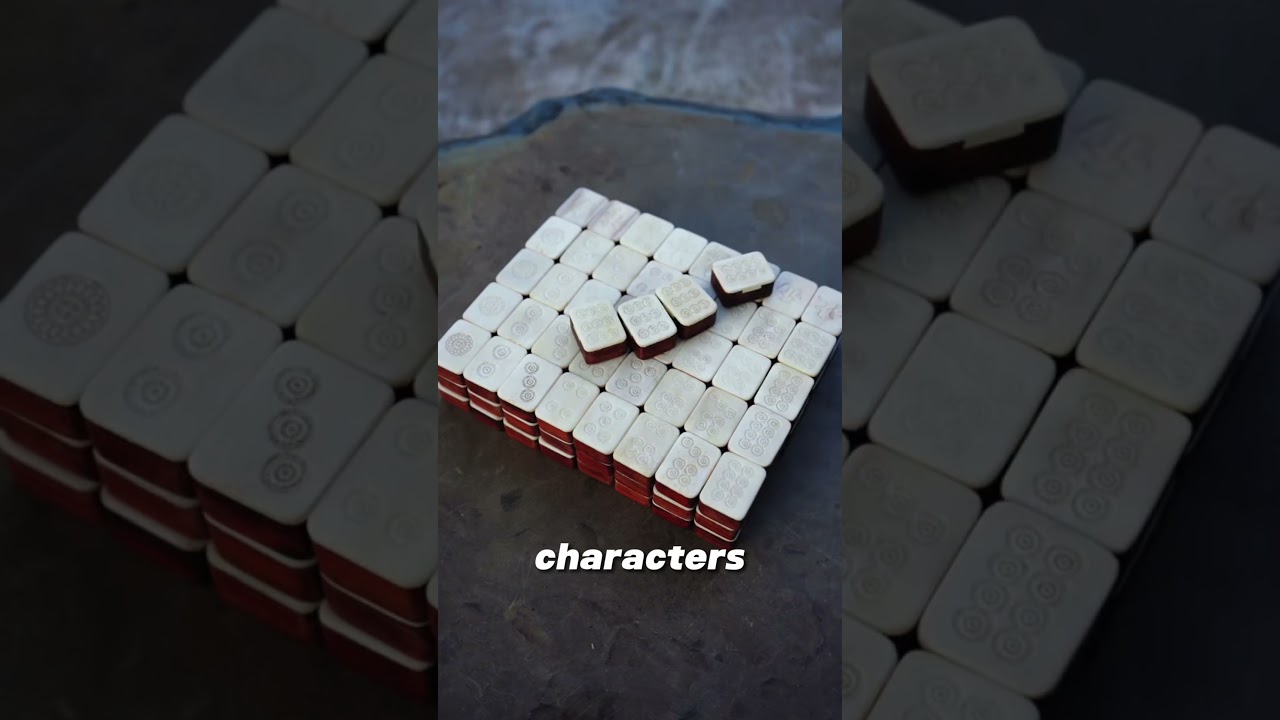 This is the production process of ancient ox bone mahjong