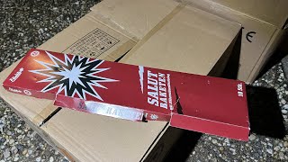 Salut Raketen : Funke Fireworks : 17,5 Gram : Silbercracker-Schweifaufstieg zu lautem Titansalut