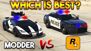 GTA 5 POLICE CAR VS MODDER POLICE CAR (WHICH IS BEST?)