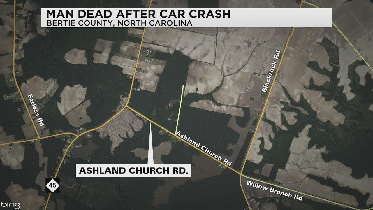 Man dead after car crash in Bertie County - YouTube