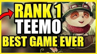 RANK 1 TEEMO'S GREATEST GAME OF HIS LIFE! (ABSURD HIGH-ELO 1V9 CARRY) - League of Legends