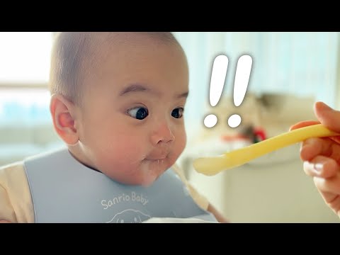 [VLOG] 첫 이유식 🥣 과연 유준이 반응은?