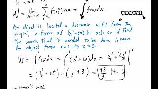 Math 3B Section 6.4: Work
