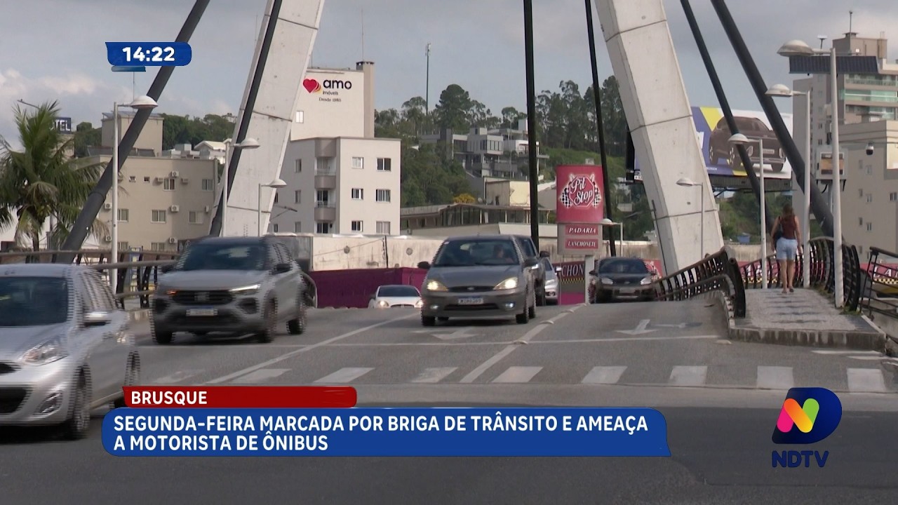 Briga de trânsito e ameaça a motorista de ônibus marcam dia em Brusque