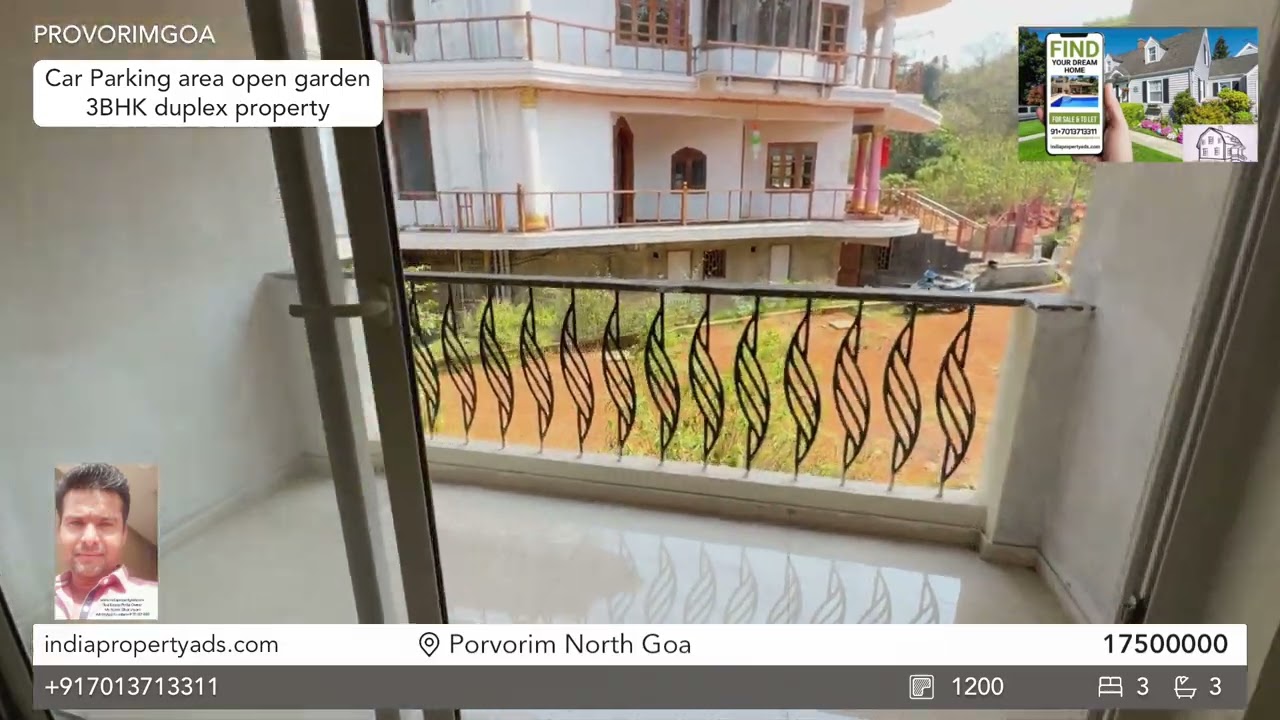 luxurious villa in Goa Porvorim stunning 3bhk duplex villa for sale at the price of 1 crore 75 lakhs
