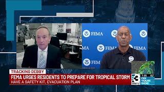 FEMA urges residents to prepare for tropical storm
