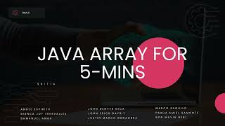 JAVA ARRAY TUTORIAL