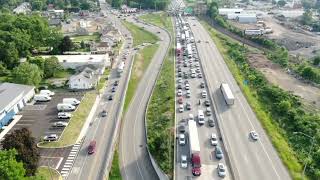 An accident on I-83 North in Harrisburg causes traffic delays throughout the area