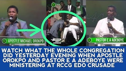 The whole Congregation Did This when Apst Michael & Pst Adeboye Were Ministering At Light Up Crusade