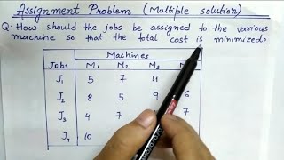 Lec-30 Assignment Problem Hungarian Method | Minimization | For Multiple Solutions | In Hindi screenshot 4