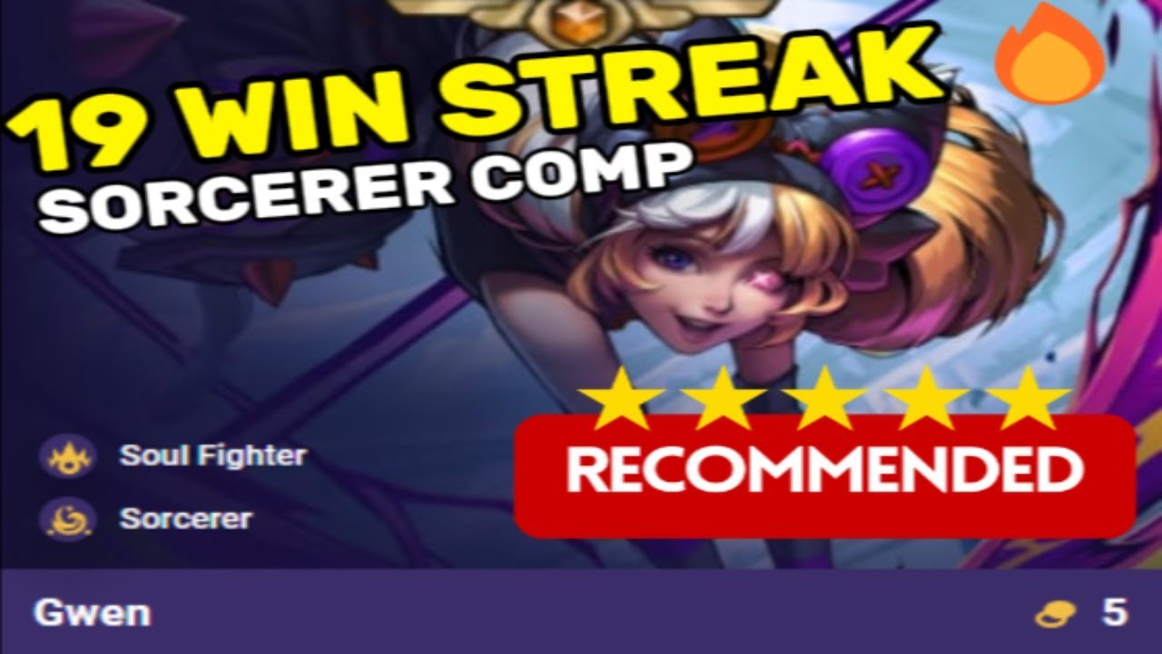 19 WIN STREAK SORCERER COMP! GWEN MELT THE LOBBY! (TFT Set 15)