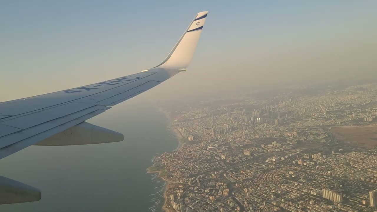 Take Off from Tel-Aviv (Israel 🇮🇱) on an EL AL Boeing B737-900ER aircraft in the afternoon