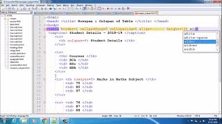 HTML - Rowspan and Colspan in Table Tag
