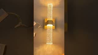 Featuring Glowing Bubble Crystal Led Wall Light
