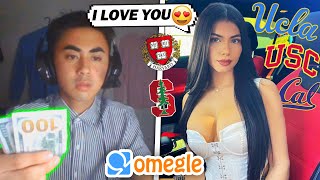 Catching GOLD DIGGERS in COLLEGE with FAKE MONEY on Omegle