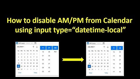 How to disable AM/PM from Calendar using input type datetime-local