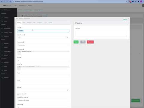 SonicJs Add Fields to Content Type