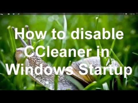 How do I stop CCleaner from running on startup?