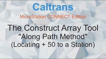 Using the Construct Array Tool with Along Path Method