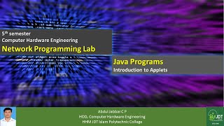 INTODUCTION TO APPLET | JAVA NETWORK PROGRAMMING