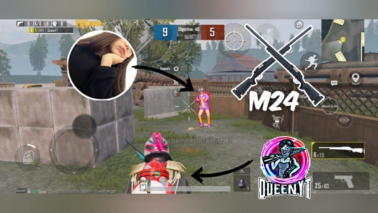 1v1 (M24) TDM with Doctor pikachu || PUBG Mobile || Queen YT || Beat drops 😍