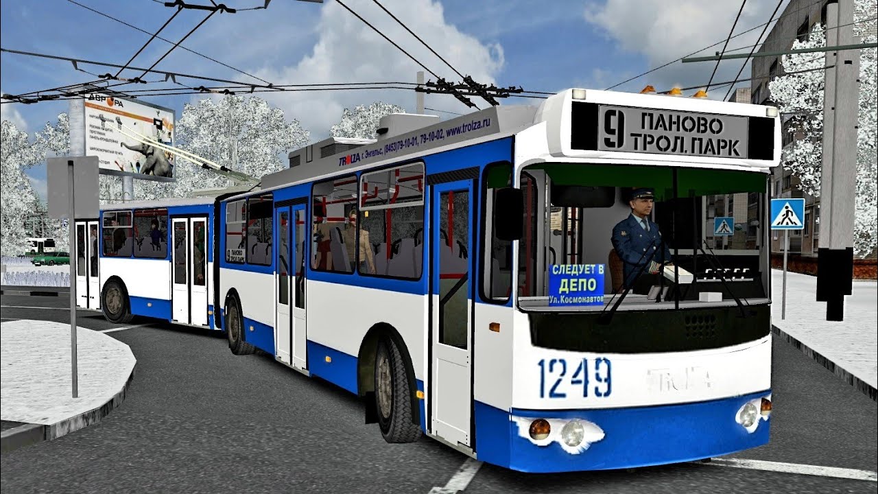 Троллейбус TROLZA 6205.02, карта Кострома, Omsi 2