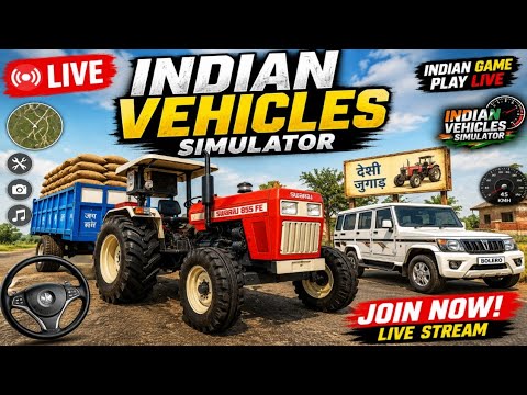 Indian vehicles simulator 3d game 🎮 Live stream gameplay