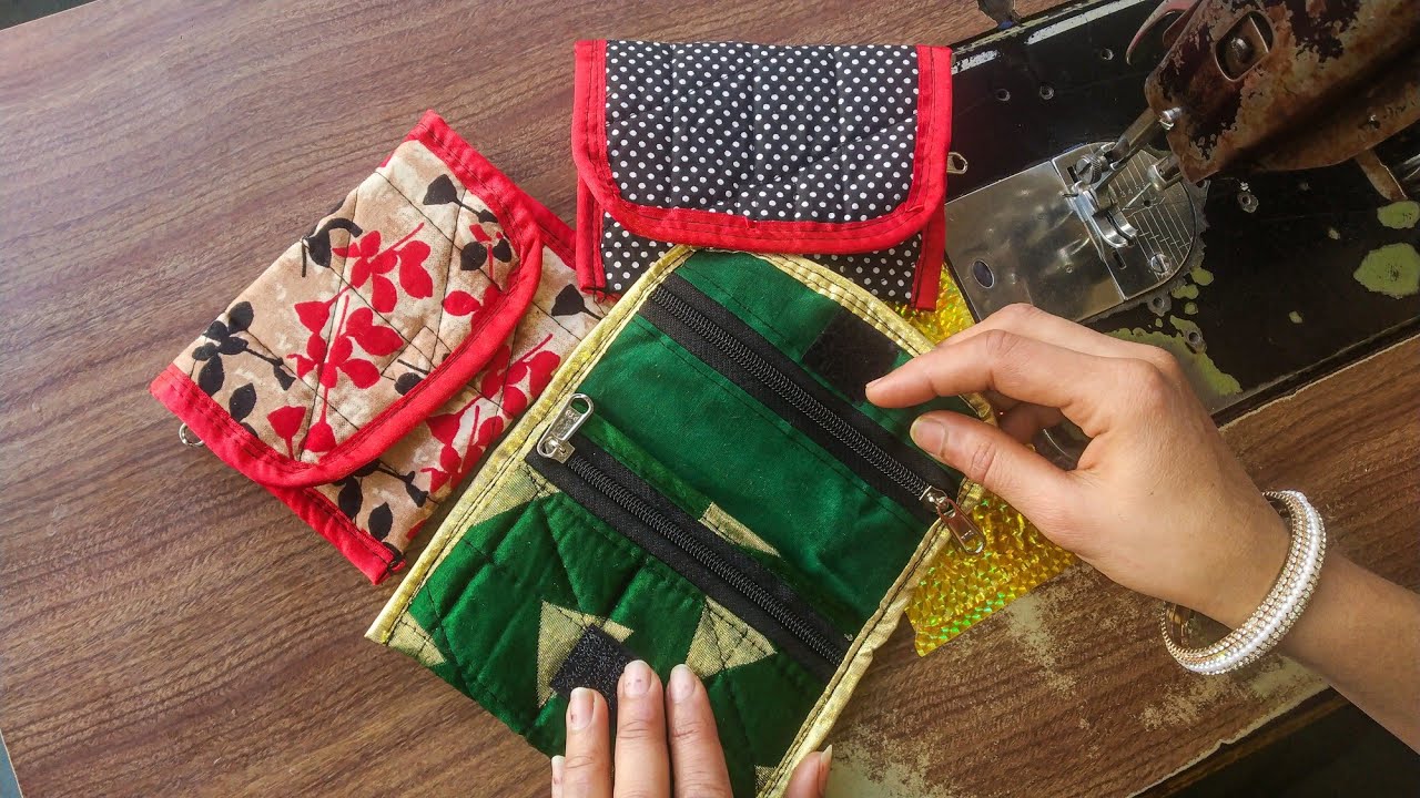 How to make Beautiful designer clutch bag | purse making at home ...