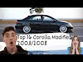 Top 10 Toyota Corolla 2003/2008 9th generation Modified 2021