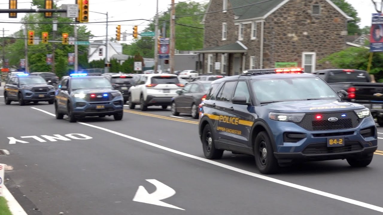 Upper Chichester Police Department 842, 844 & 843 Responding YouTube