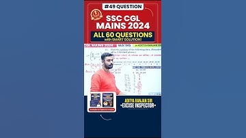 SSC CGL 2024 MAINS ⚡ | All 60 QUESTIONS | by Aditya Ranjan Sir Maths #shorts #youtubeshorts #maths