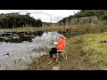 A pescaria nessa lagoa selvagem foi surpreendente, só fisgada bruta
