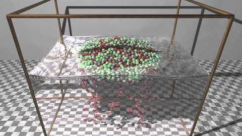 Liquid-Gas-Solid Interaction: Particles in Free-Surface Flow