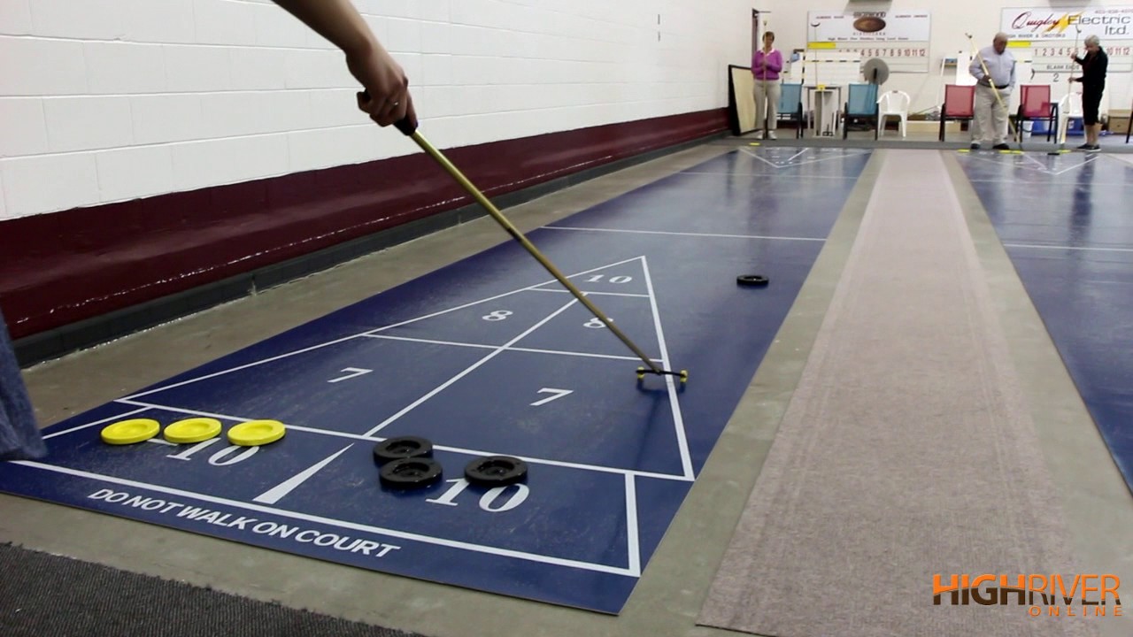 Shuffleboard At High River Curling Rink Youtube