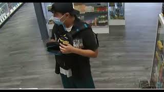 Armed Robbery at a smoke shop Caught on CCTV surveillance camera