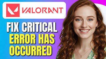 How To Fix Valorant Critical Error Has Occurred Error Message | Valorant Crash Fix | Easy Tutorial
