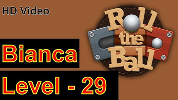 How to Play Roll the Ball Slide Puzzle Bianca Level 29 with 3 Stars Walkthrough